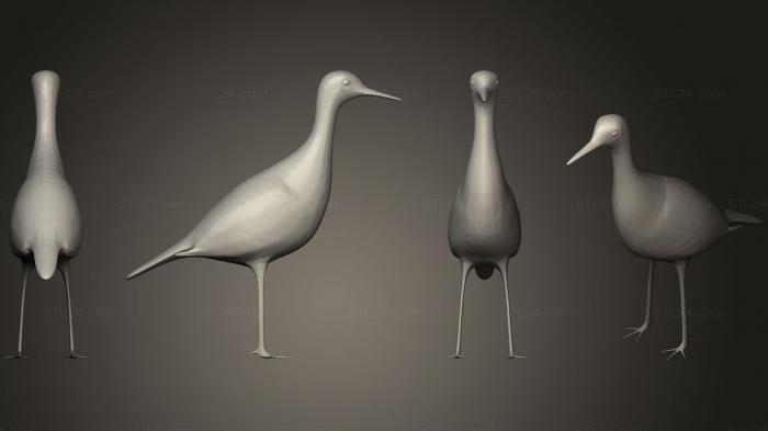 Animal figurines (Upland Sandpiper, STKJ_1600) 3D models for cnc